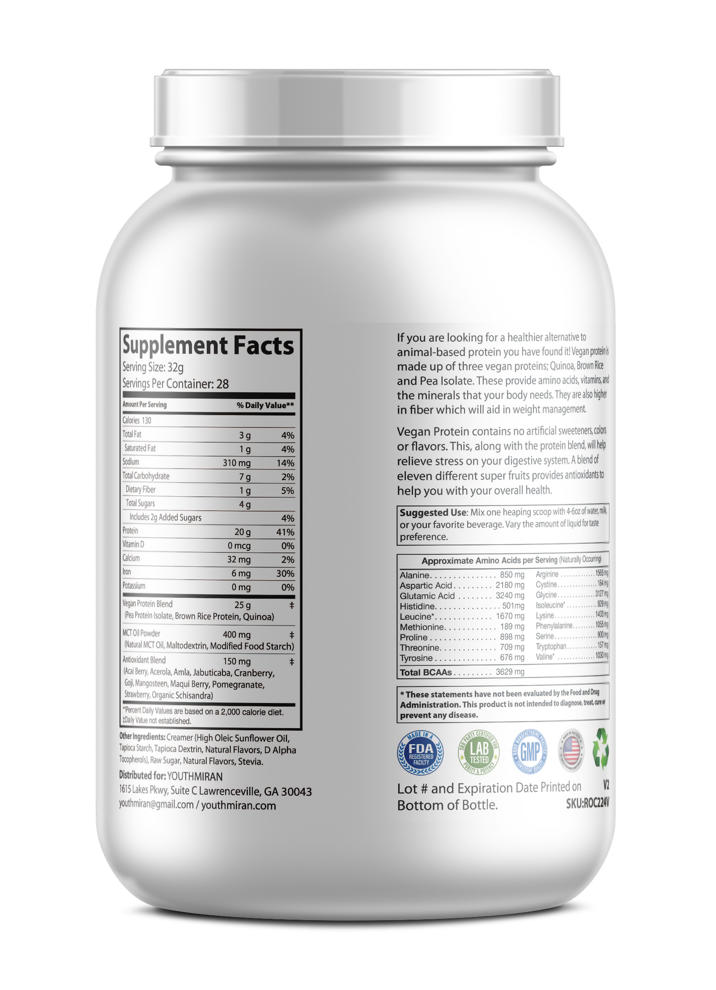 2lb Vegan Protein Vanilla