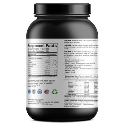 2lb 100% Whey Isolate Vanilla