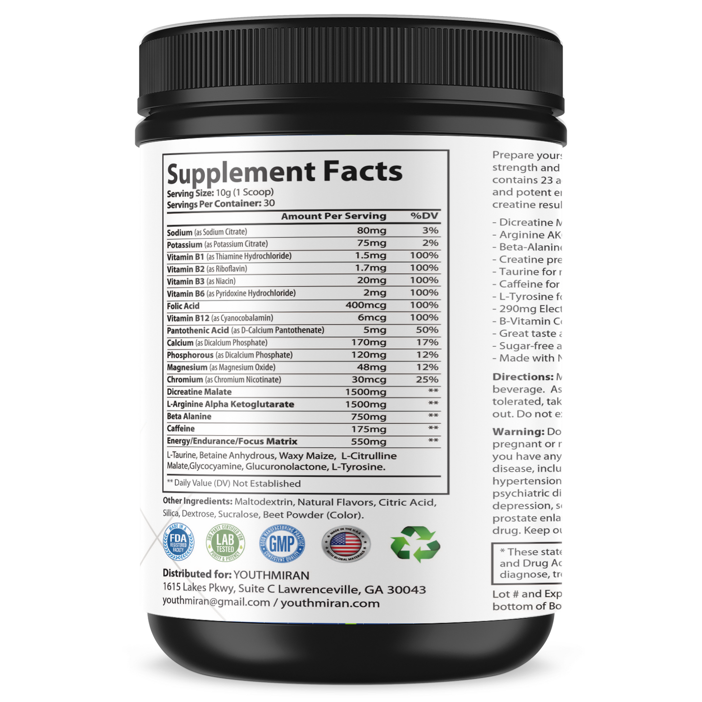 Nitric Shock Pre-Workout (Watermelon)