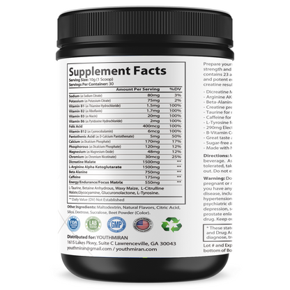 Nitric Shock Pre-Workout (Watermelon)