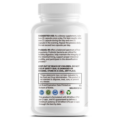 Gut Probiotic - 40 Billion CFU